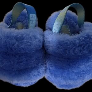 UGG Baby Fluff Yeah Sliders - Vibrant Blue - Lightly Used